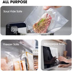 11" x 75' & 8" x 75' Food Vacuum Sealer Bags, 2 Rolls with Cutter Dispenser - Image 4