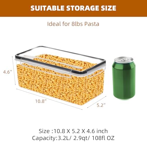 8pc 3.2L Airtight Canisters with Lids, Kitchen Dry Pantry Storage - Image 2