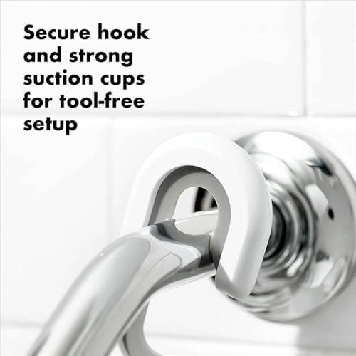 OXO Good Grips 3-Tier Aluminum Shower Caddy, Bathroom Organization - Image 3