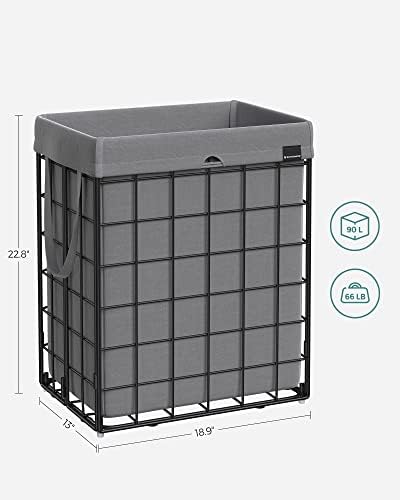 SONGMICS Laundry Hamper, Collapsible, 23.8 Gal. (90L) - Image 5