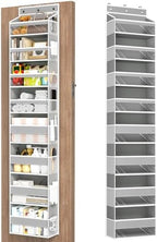 Mefirt Over The Door Organizer, 8 Shelf Door Hanging Organizers with 8 Large Capacity Pockets, Back of Door Organizer Storage Hanging Shelves for Closet Bathroom Bedroom Nursery by Mefirt