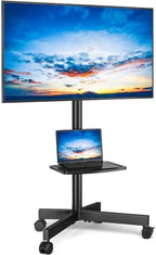 Rfiver Mobile TV Stand for 23-65 Inch Flat/Curved TVs up to 88 lbs Black by Rfiver