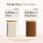 ComSaf Glass Storage Jars with Bamboo Lids 3.6 Qt 2 Pack Large Wide Mouth - Image 3