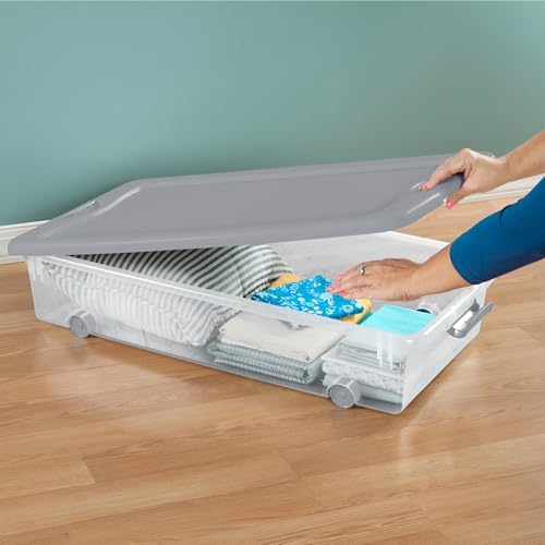 Sterilite Wheeled Latching Box w/Lids for Home & Office, 56 Quart, 8-Pack - Image 5