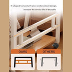 Rolling Computer Desk, 47.2 Inch Small Desks For Small Space, Portable Small Computer Desk with Monitor Stand & 3-Tier Storage, Portable Desk on Wheels for Writing, Home Office, Small Desk for Bedroom - Image 6
