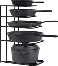 Toplife Heavy Duty Pan Organizer,5 Tier Storage Rack for Cast Iron Skillets by Toplife