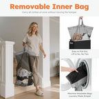 SOLEDI 100L Laundry Hamper with Lid, Large Collapsible Laundry Basket - Image 4
