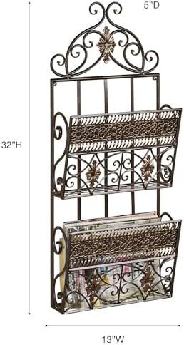 Touch of Class Charleston Metal Wall Organizer Bronze Double 13" Wx5 Dx32 H - Image 3