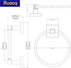 RUACQ Chrome Toilet Paper Holder & Towel Ring, Bathroom Accessories - Image 6