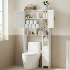 Homhedy Wooden Over The Toilet Storage Cabinet with Barn Door - Image 3