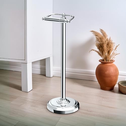 Gatco 1436C Toilet Paper Holder Stand, Chrome Finish, Freestanding Bathroom Floor Stand, Pedestal, Weighted Base, 22 Inch - Image 5