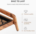Anji Mountain Heavy Duty Waterproof Wooden Shoe Storage Mat Organizer/Boot Storage Tray Multi Use for Entryway with Coir, Tan and Black Trellis Insert, 1 Tier, Fits 2 Pair (26.5" Wide) - Image 4