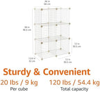 Amazon Basics Cube Wire Grid, 6-Cube, 12 x 12-Inches, White - Image 2