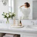 MARMOR Natural Calacatta Marble Tray, Luxury Vanity Tray for Bathroom Counter, Perfume Organizer, Jewelry Tray, Candle Holder Decor, Kitchen Countertop Organizer, Elegant Home Decorative Tray Gift - Image 6