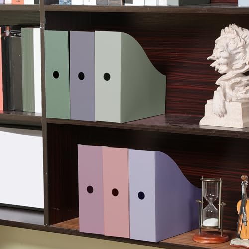 Colarr 48 Pcs Cardboard Magazine File Holder Book Bins, Vivid Color - Image 6