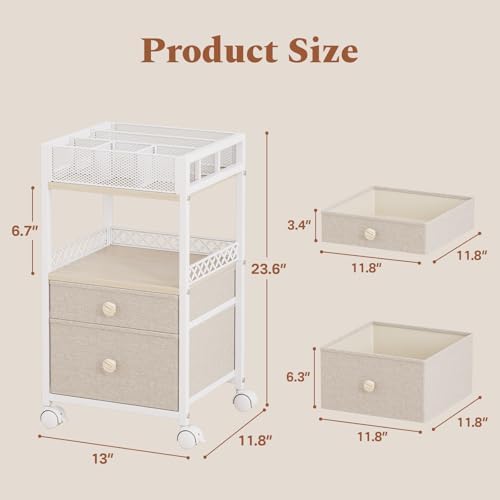 Plaviya Makeup Organizer Cart Under Desk Storage for Perfume Nail Skin Care - Image 2