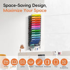 13-Tier Wall File Organizer with Hook, Hanging File Organizer Black - Image 4