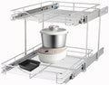 DINDON Pull Out Cabinet Organizer (14" W X 21" D), Cabinet Pull Out Shelves, 2 Tier Pull Out Drawers for Kitchen Cabinets, Wire Basket Slide Out Shelf for Cabinet Organization ​in Kitchen, Pantry by DINDON