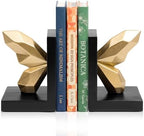 Butterfly Bookends – Luxury Decorative Gold & Black Resin Book Holders, Heavy Duty Book Stoppers for Bookshelves, Home Office, Library & Desk Decor, Elegant Gift for Book Lovers by Unknown