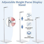 Landhoow 4 Pcs Purse Display Stand Stainless Steel Hook Holder,Silver - Image 3