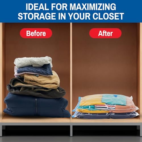 Spacesaver Vacuum Storage Bags with Hand Pump, Jumbo, 8 Pack - Image 7