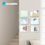 Gawerk 6 Pack Clear Single Pocke Hanging Wall Mount File Holder Organizer - Image 6