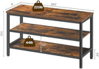 YATINEY Wooden Shoe Bench, 3-Tier Shoe Rack, Sturdy Shoe Storage Bench for Entryway, Living Room, Space Saving Entry Bench, Rustic Brown and Black HX06BR - Image 3