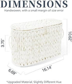 Coeusy Toilet Paper Basket with Lid, Wicker Basket for Bathroom Organizer - Image 3