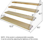 VAEHOLD Spice Rack Organizer for Cabinet & Countertop - Seasoning Organizer Spice Shelf - Space Saving Wooden Display Risers Shelf Showcase Fixtures Jewelry (4 Tier) - Image 4
