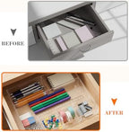 Briwooody Clear Acrylic Deep Drawer Organizer Tray, 7 Compartments - Image 4