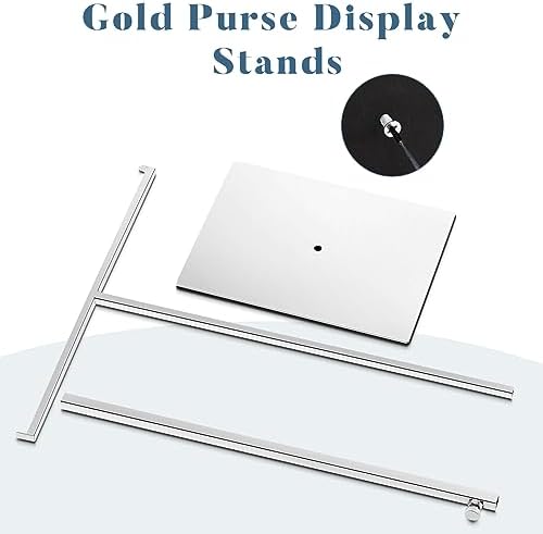 Leinuosen 4 Pcs Tabletop Purse Display Stand Metal T Bar Display - Image 4