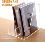 SANRUI Acrylic Desk Organizer Magazine File Holder, Clear, 2-Pack, A4 Size - Image 5
