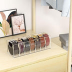 NIUBEE Belt Organizer for Closet, Acrylic Belt Box, Belt Storage, 7 Grids - Image 2