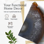 Nature's Decorations Natural Agate Bookends - A-Quality Medium Heavy Duty Geode, Earth Tone & Boho Decor, Unique Crystal Gift, 1 Pair (3-4 lbs) - Image 5