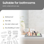 Vanity and Bathroom Tray, 15" ABS Countertop Organizer,Waterproof Vanity Tray for Toilet Tank,Perfume,Soap,Keys,Bathroom Accessories,Kitchen and Bath Trays,Non Slip Small Trays,Gray,2 Pack - Image 2