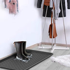 All Weather Boot Tray – Set of 2 Large Water-Resistant Plastic Utility Shoe Mat for Indoor and Outdoor Use in All Seasons by Stalwart (Black) - Image 4