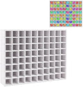 64 Grids Paint Organizer, Wall Mountable Craft Paint Storage Rack by Unknown