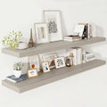 Vivelove Deep Floating Shelves 55x12” Set of 2, Grey by VIVELOVE