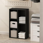 Furinno Reed Closet Organizers and Storage, 5-Cube Reversible Closet Shelves, Closet Organization Shelf, 9.4 x 19.5 x 31.5, for Bedroom, Closet, Blackwood by Furinno-FitsYourSpaceFitsYourBudget