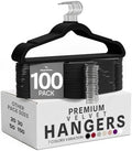 Utopia Home Velvet Hangers, Black, 100 Pack by UTOPIAHOME