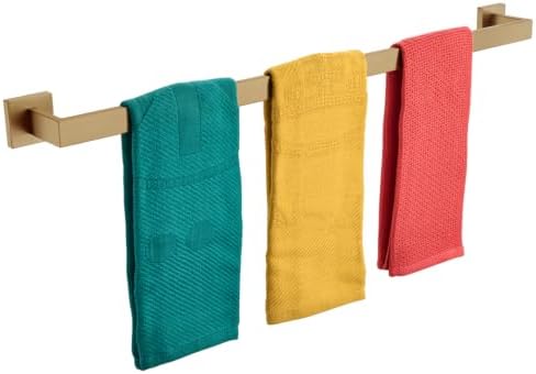 KOKOSIRI 32-Inch Towel Rack for Bathroom Kitchen Towel Rails Wall Mount SUS304 Stainless Steel Towels Holder, Champagne Bronze B4003CPG-L32 by KOKOSIRI
