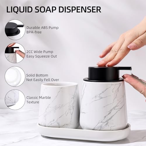 BosilunLife Ceramic Bathroom Accessories Set 3 Pcs - Image 2