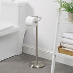 SunnyPoint Free Standing Toilet Paper Holder with Weighted Base, Bathroom Tissue Roll Stand, Holds Jumbo & Standard Rolls, Freestanding Toilet Paper Stand for Bathroom, Compact Storage Organizer (S.N) - Image 2