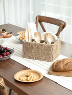 StorageWorks Rattan Silverware Caddy, Wicker Flatware Organizer - Image 5