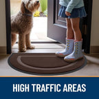 OLANLY Half Circle Front Door Mat Outside 47x32 All-Season Rubber Doormat - Image 7