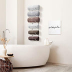 Sorbus Towel Rack, 6-Compartment Wall-Mount, Wall-Mounted (Silver) - Image 2