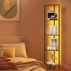 SUNMORY 5 Tier Corner Shelf with LED Light, Industrial 65" Corner Shelves - Image 5