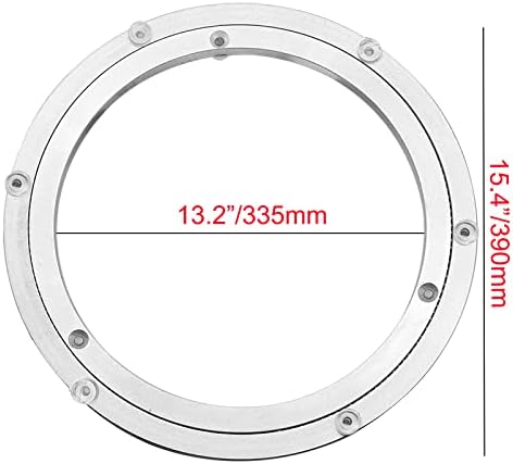Aluminium Alloy Turntable Bearing, Heavy Duty Swivel Turntable Lazy Susan Rotating Bearing Turntable Round Dining Table Smooth Swivel Plate Hardware, 16" - Image 2