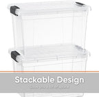 Superio 26.5 Quart Clear Plastic Storage Boxes with Lids, Stackable Organizer Containers, BPA-Free Storage Bins for Home, Office, School & Dorm, 10 Pack - Image 3