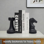 Decorative Chess Bookends Novelty Book Holders for Shelves - Image 2